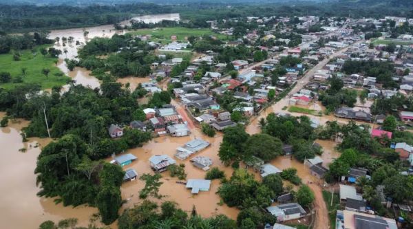 Municpio de Assis Brasil foi um dos afetados pelas chuvas intensas (Foto: Assis Brasil/Ascom Prefeitura de Assis Brasil)