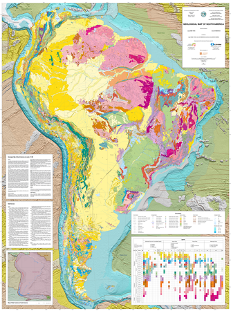 Mapa Geolgico da Amrica do Sul (2019)